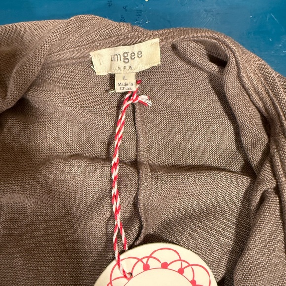 Umgee Hooded cardigan size large nwt - Picture 2 of 4